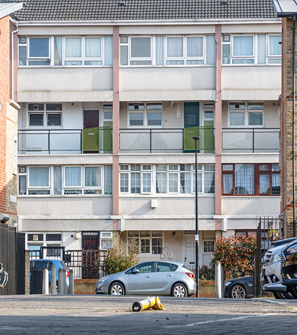 council housing flats in East London